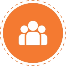 Here's an alt tag for the image: `Teamwork, group of people icon`